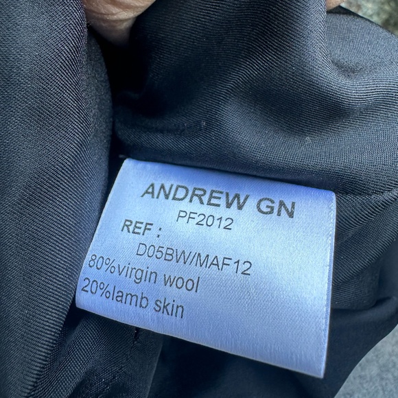 Andrew Gn PF2012 Lambskin & Wool Black dress - Picture 2 of 7